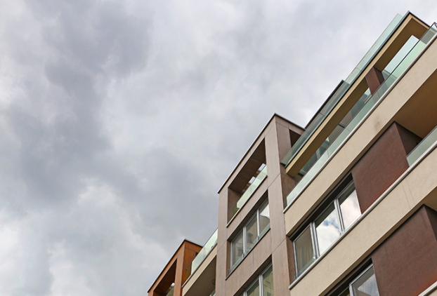 Residential Building with Shops and Underground Parking Garage