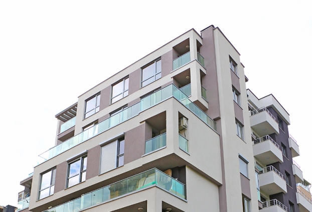 High-rise Residential Building with Underground Parking Garage and switchyard