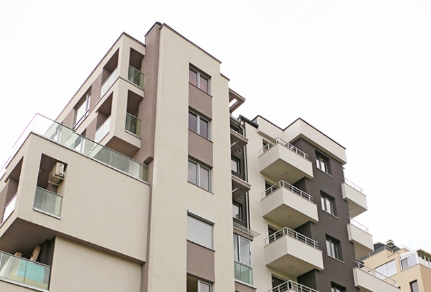 High-rise Residential Building with Underground Parking Garage and switchyard